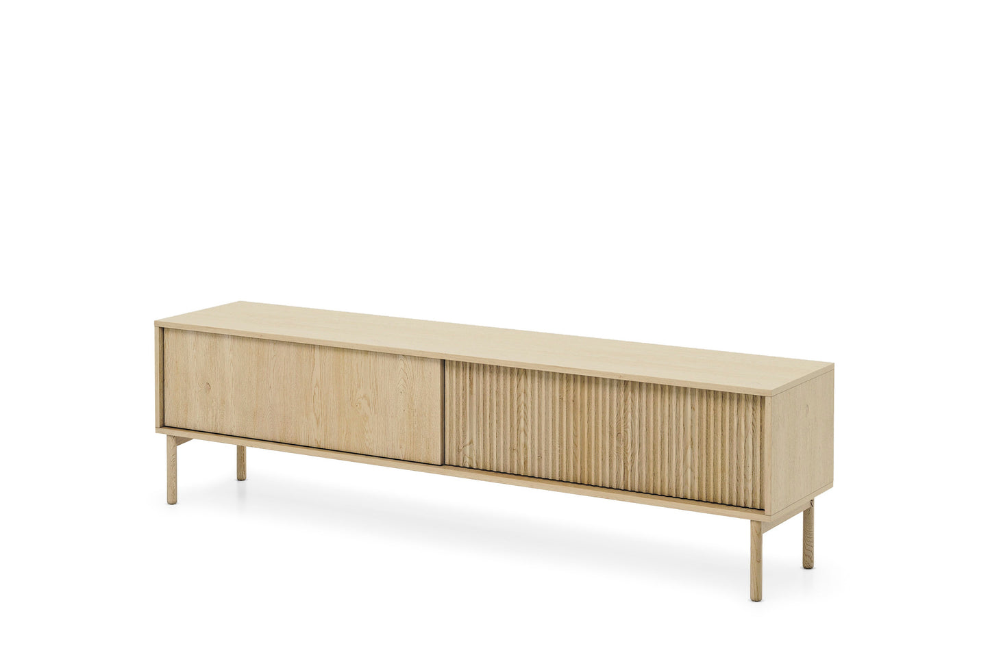 Scandinavian Oak Effect TV Stand 187- Modern Minimalist Storage Unit Tavo | Furniture4House