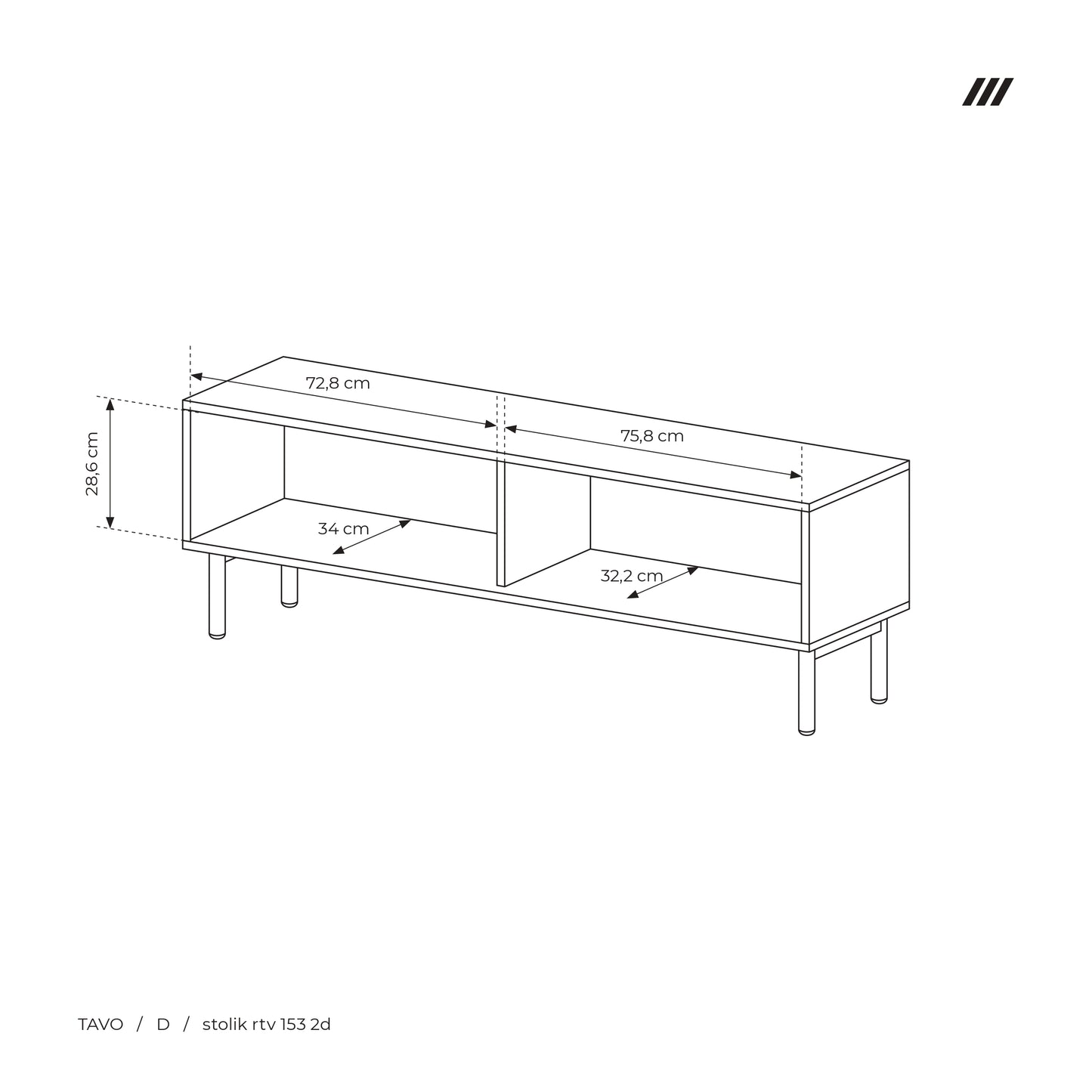 Scandinavian Oak Effect TV Stand 153- Modern Minimalist Storage Unit Tavo | Furniture4House (Copy)