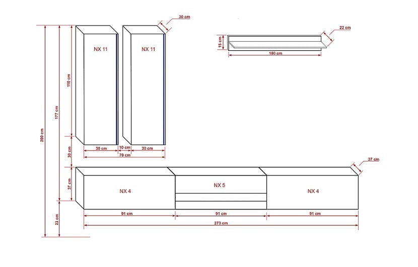 White modern contemporary floating TV unit with integrated LED lights, featuring sleek lines and a minimalist design, mounted on a wall in a stylish living room setting.