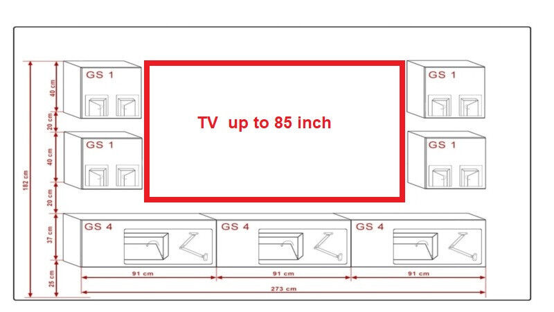 "Enhance your living space with our modern floating black gloss entertainment TV unit. Upgrade your home decor effortlessly. Explore now!"