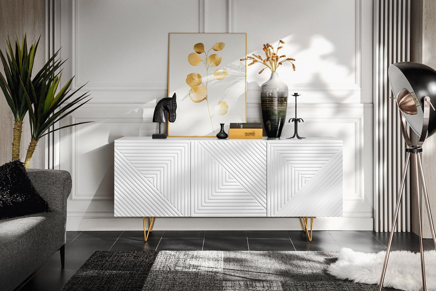 sideboard modern display cabinet pyramid Furniture4house