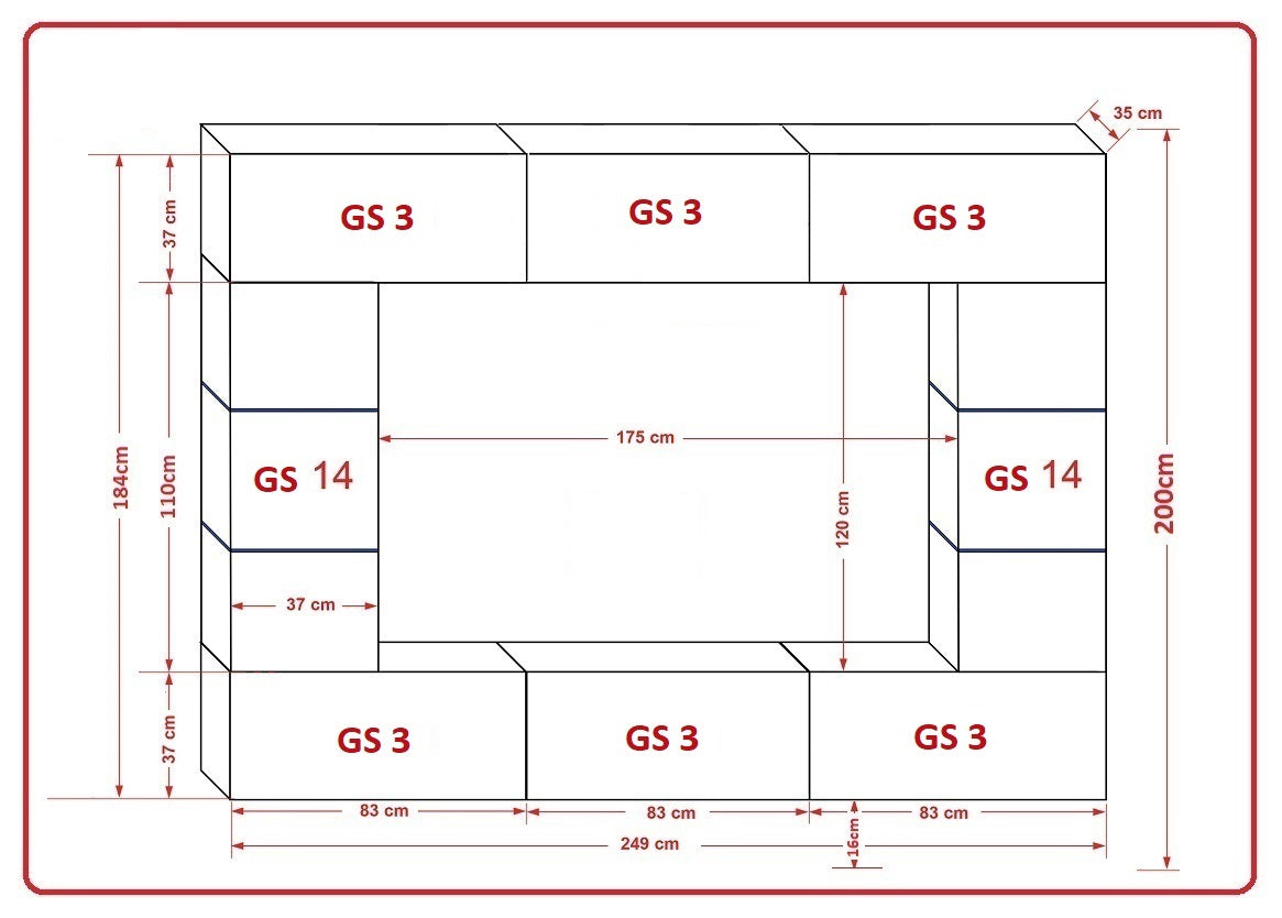 Contemporary black gloss TV unit against a stylish wall media backdrop. Sleek design with clean lines and minimalist aesthetics. Integrated LED lighting adds a touch of sophistication. Perfect for modern living rooms seeking a blend of style and functionality