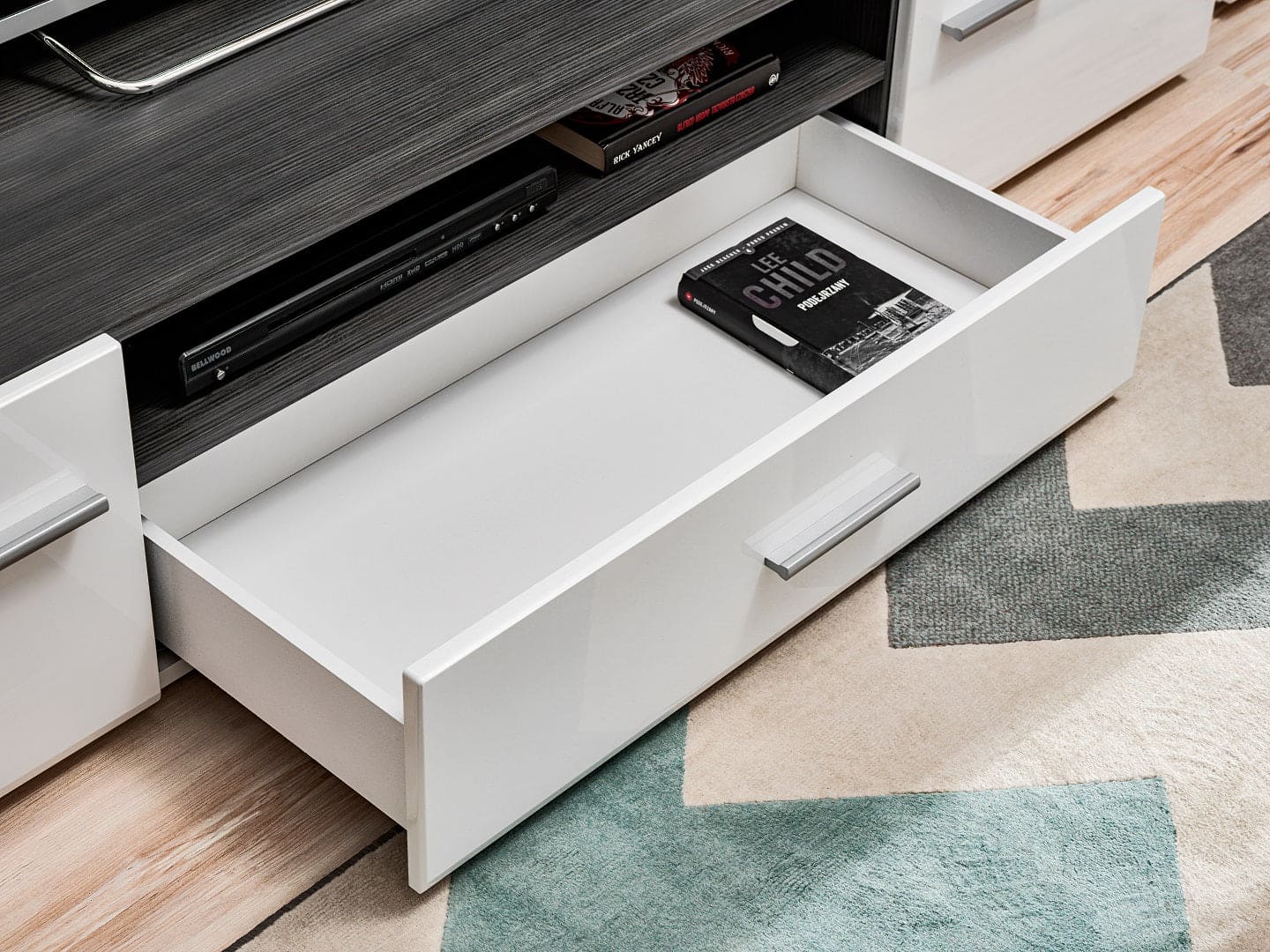 modern style living room furniture set in white gloss to buy online in london