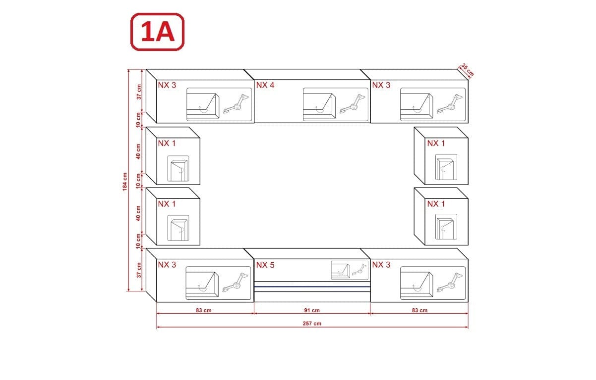 Living room furniture set Entertainment Tv Unit White Gloss Modern c81
