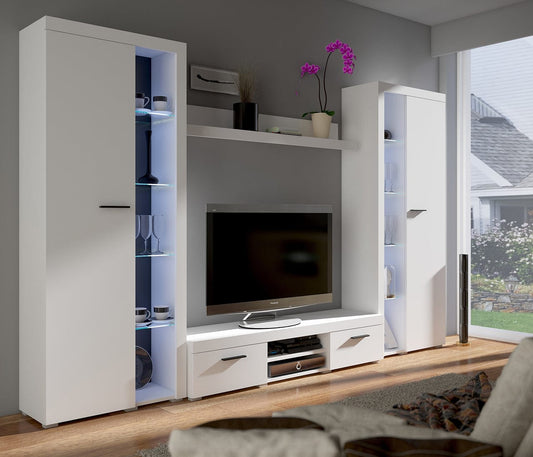 Living room furniture set  Entertainment Modern Tv unit White  Roxy