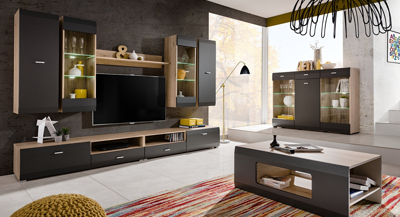 Cofee Table  Living room furniture   Modern grey and san remo oak