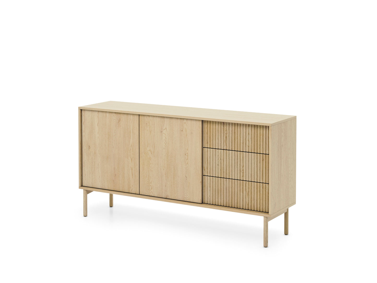 Modern Scandinavian Light Oak Sideboard – European-Made  Storage Cabinet Tavo 153cm | furniture4house