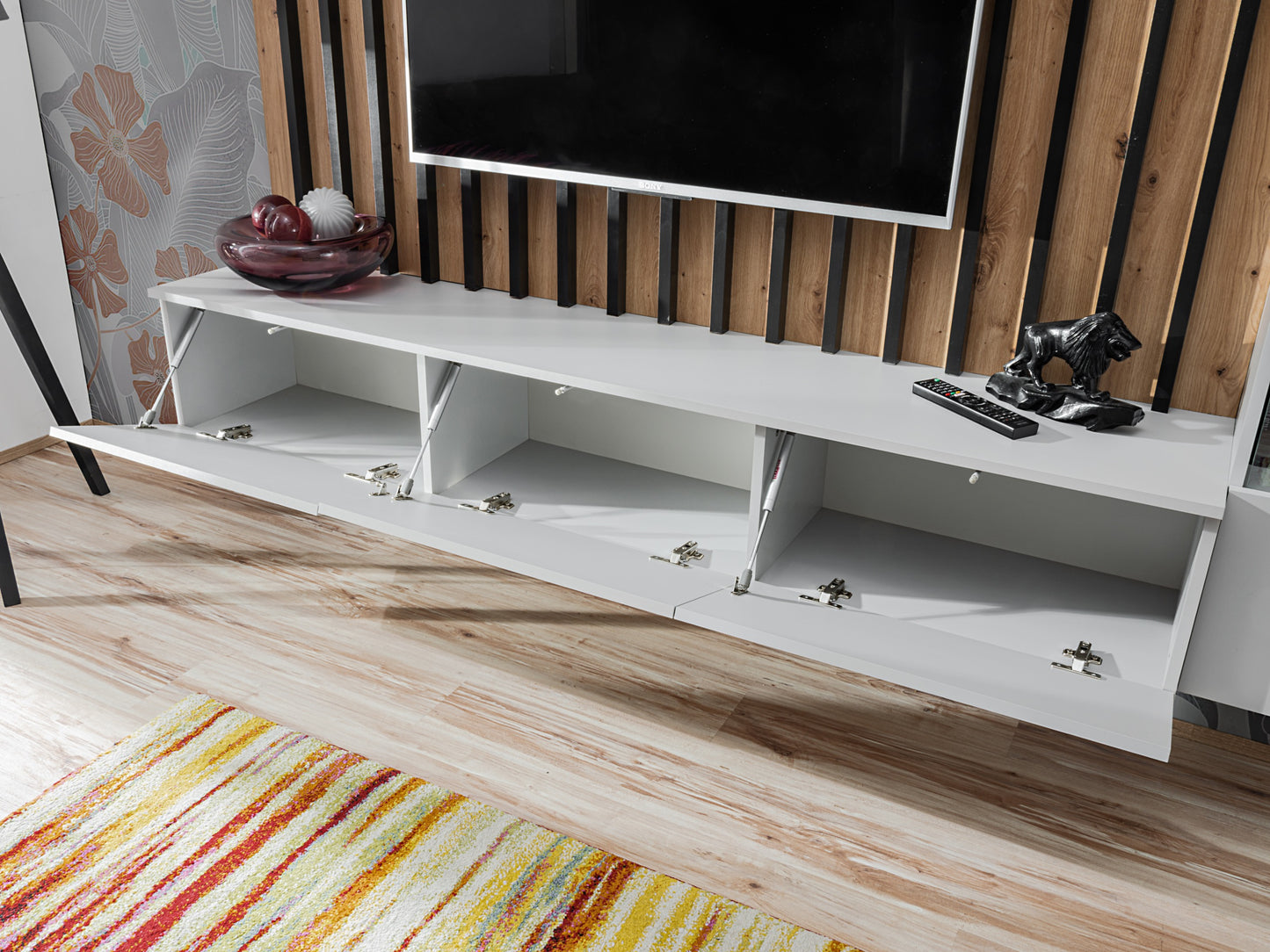 furniture set modern living room wooden slats VERTY Furniture4house
