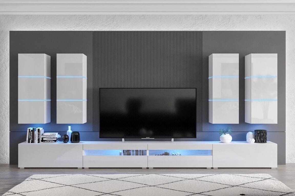 Entertainment Tv Unit White Gloss Living room furniture set
