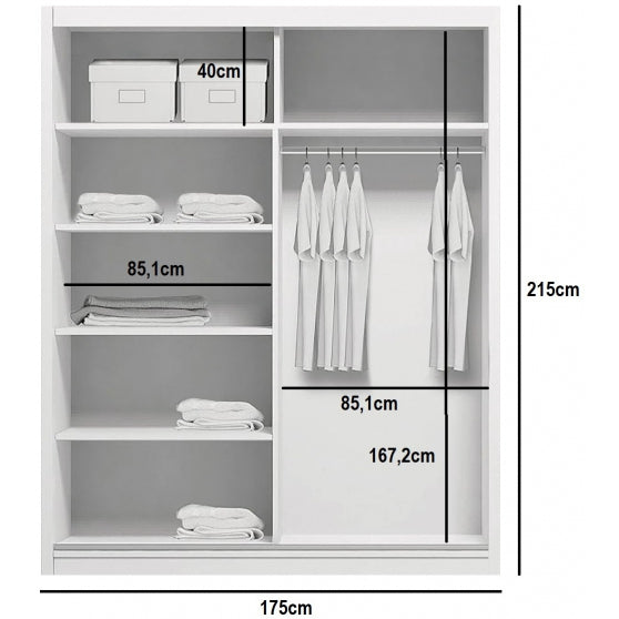 "Upgrade your bedroom with our stylish and practical white sliding door wardrobe featuring a mirror. Maximize storage space effortlessly. Shop now!"