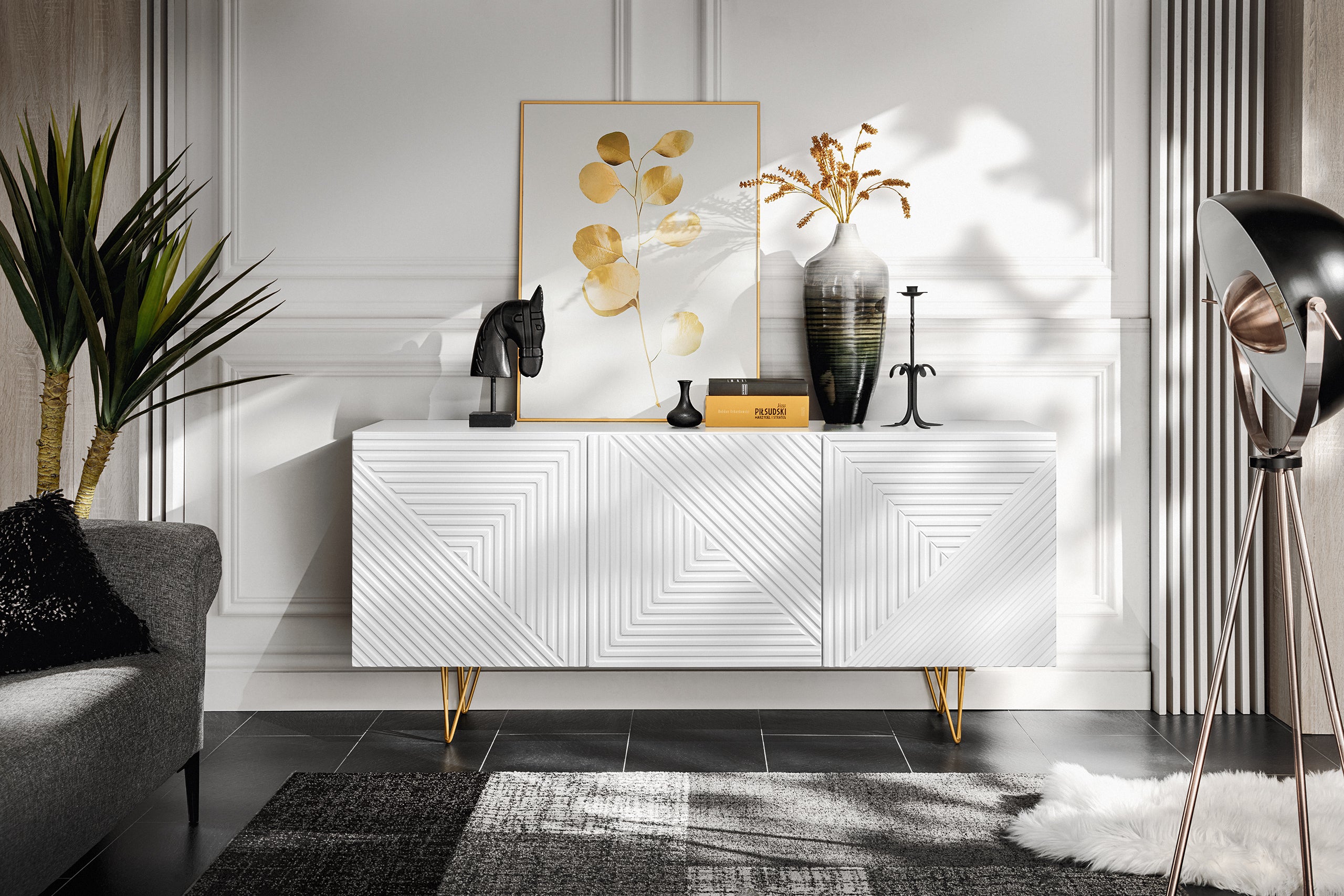 sideboard modern display cabinet pyramid Furniture4house