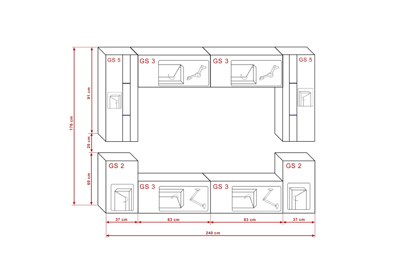 buy modern furniture tv unit entertainment  living room set white gloss