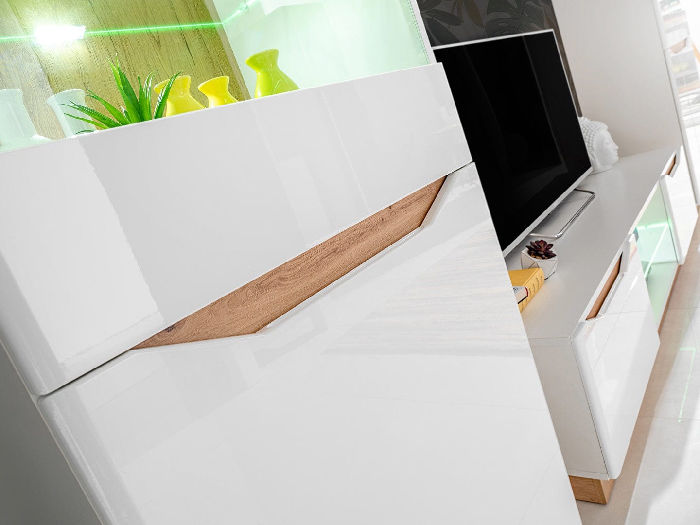 Living room furniture set  Entertainment Modern Tv unit White gloss